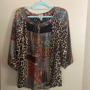 Vibrant plus size top